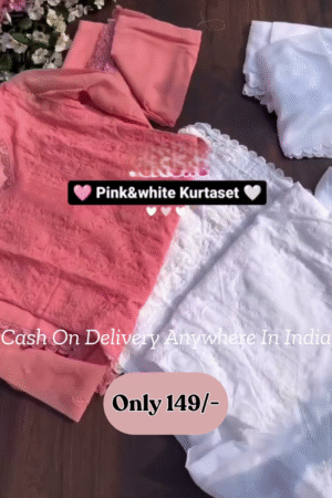 Chikankari Set Kurta,Pant With Dupatta