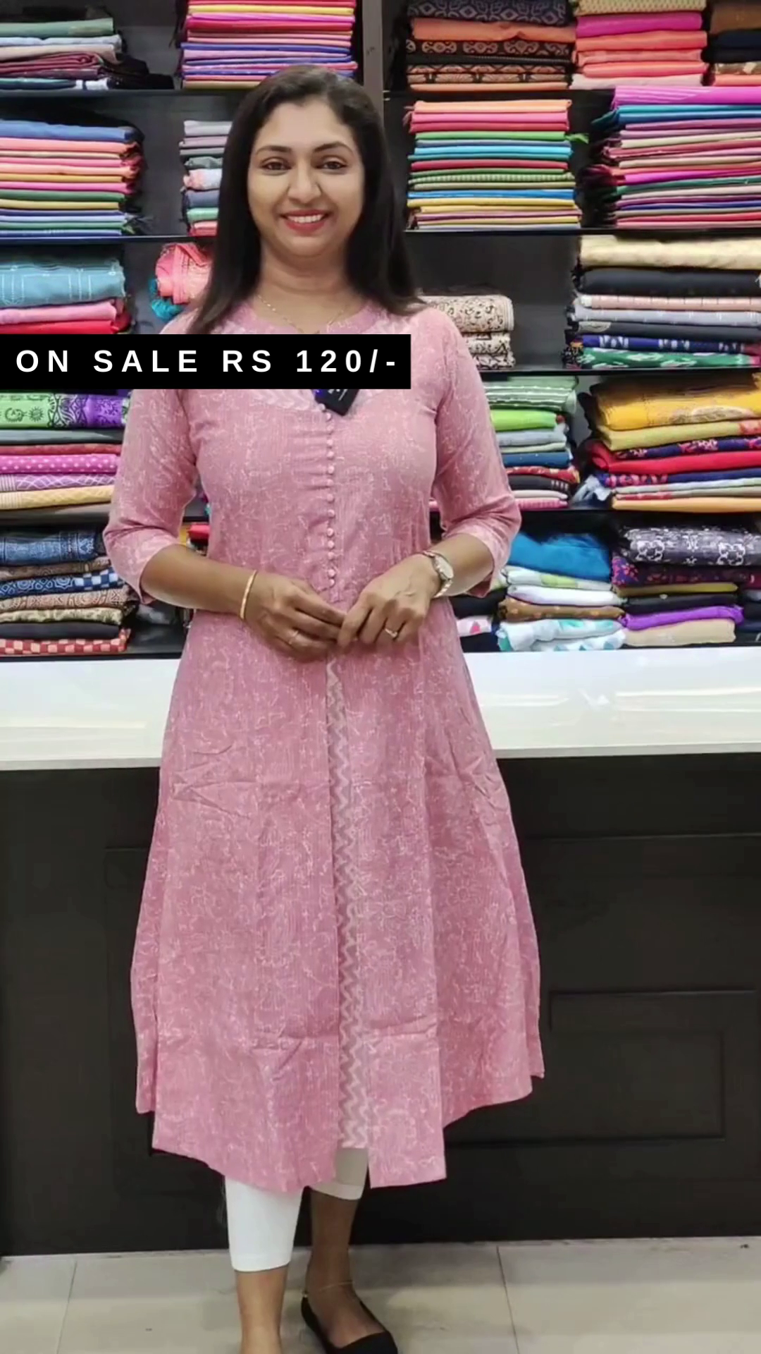 Embroidered Pink Kurta For Women